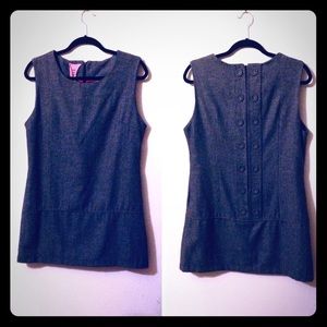 Knitted dove gray  wool mini dress